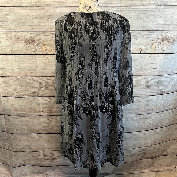 Club Monaco Silk Dress Long Sleeve Sheer Slip Size 6 - Picture 5 of 11